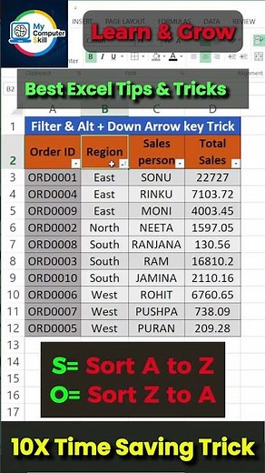 “Excel Filter Top 4 Shortcut Tricks | 10X Faster Data Filtering | Microsoft Excel Tips & Tricks”