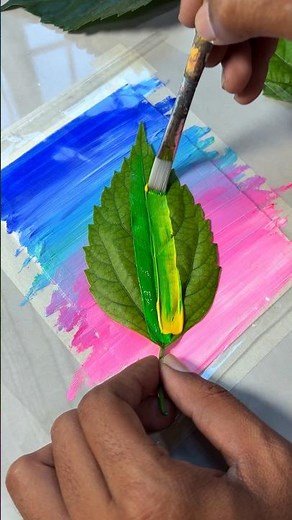 Amazing Leaf Painting Idea 🍃🎨Creative Art Using Real Leaves