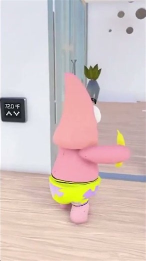 SpongeBob ENTERS PATRICK'S HOUSE and sees him EATING A BANANA in roblox brookhaven #robloxedit