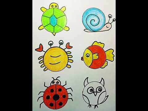Hướng dẫn vẽ Động Vật đơn giản (How to draw Animals) #drawing #animals