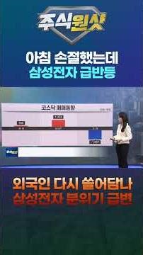 Sold in the morning but Samsung Electronics is rebounding—are foreigners buying it all up again? ...