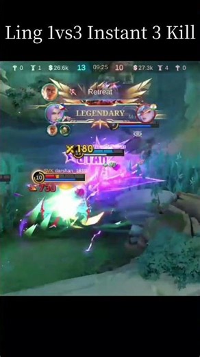 ling gameplay | ling combo | ling mlbb | ling guide 😀 #mlbb #ling #shorts