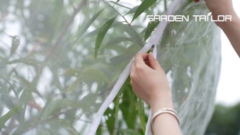 Fruit Tree Netting with 2-Way Zipper & Drawstring - 6.4Ft x 6.4Ft Garden Plant Net Pest Barrier to Prevent Cicadas Bird Squirrel Deer - Bug Protection for Blueberry Tomato with Fine Mesh Insect Cover