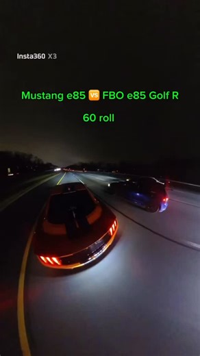 🔞 on Instagram: "Mustang 🆚 Golf R . . . #mustang #coyote #golfr #e85 #streetcar"