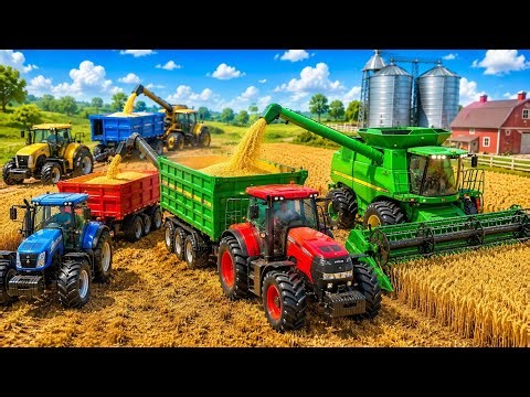 Farming Simulator Gameplay 🚜 Realistic Wheat Harvest & Grain Loading | Tractor Farming in 4K