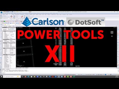 Carlson Power Tools 12 – DotSoft XL2CAD Spreadsheet Integration in CAD