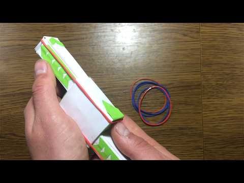 Origami Paper Gun 😱 Shoots Rubber Bands | DIY Anti-Stress Toy