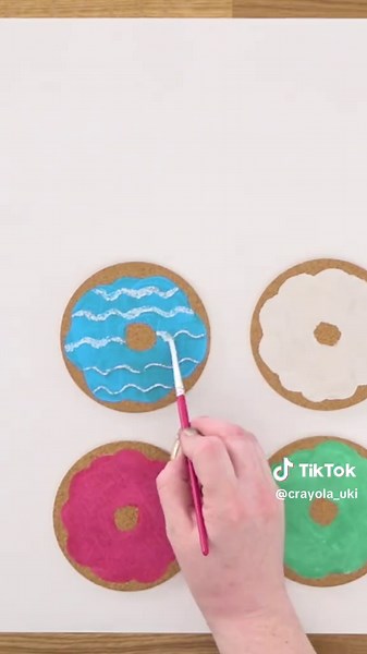 From the factory to your homes 🏠🎨 Using cork coasters and our Washable Paint, you can easily make new coasters for your next cuppa ☕ Don't forget to tag us in your creations! #CrayolaUK #CreateItYourself #ArtsAndCrafts