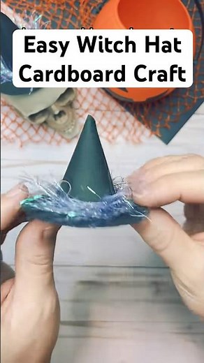 Easy DIY Cardboard Witch Hat Craft for Kids | Fun and Low-Cost Halloween Activity 🎃 #halloween