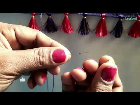 Beautiful Designer Saree Kuchu Making at Home 💖 | Easy & Trendy Tassel Design