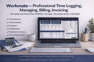 Excel Time Tracker & Invoice Generator – Freelancer Automation (digital Download - Etsy Canada