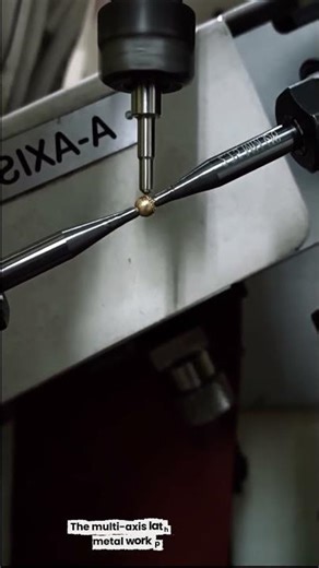Multi-Axis CNC Micro-Milling Machine Engraving a 4mm Gold Bead Component #machine