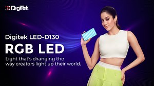Introducing the Digitek LED-D130 RGB, a compact and portable RGB LED video light designed to bring professional-grade lighting to your photography and videography setups. Key Features: -Compact & Portable -High-Precision Circuit & SMD Lamp Beads -Soft & Uniform Light -Long-lasting Lithium Battery -Durable Build Whether you’re a content creator, photographer, or videographer, the Digitek LED-D130 RGB offers exceptional lighting control, portability, and durability. Elevate your content with stunn