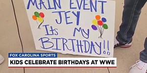 Kids celebrate birthdays at WWE in Greenville