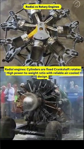 Radial vs Rotary Engines #science