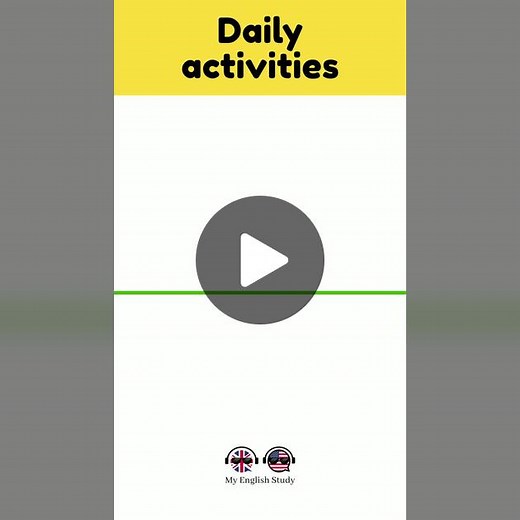 English Vocabulary Daily Activities Lesson 1