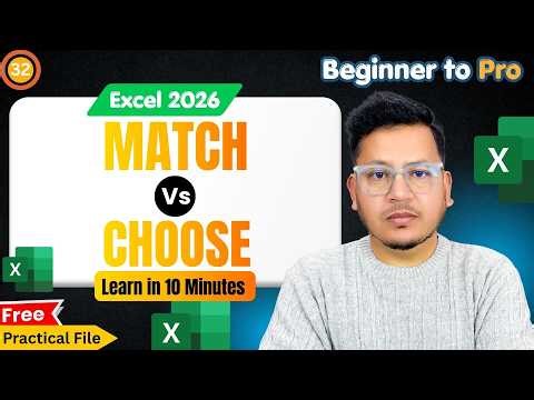 MATCH Function + CHOOSE Function Explained | Excel Tutorial Hindi | The Coding Box