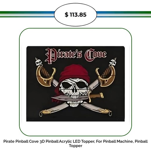 Ahoy there, pinball fans! 🏴‍☠️ Ever wondered how to level up your game night? Introducing the Pirate Pinball Cove 3D Pinball Acrylic LED Topper! 🌈✨ This stunning addition transforms your machine into a captivating seascape, lighting up every play with vibrant colors and dynamic LEDs. Not only does it enhance your gaming experience, but it’s also the perfect centerpiece for your entertainment space. Dive into the fun and feel the thrill with each toss of the ball! 🌊🎉 Ready to take your pinbal