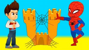 1.6M views · 17K reactions | Paw Patrol & Superhero Babies at SuperZoo - Spiderman is playing jokes at the beach! | Funny Kids | Facebook