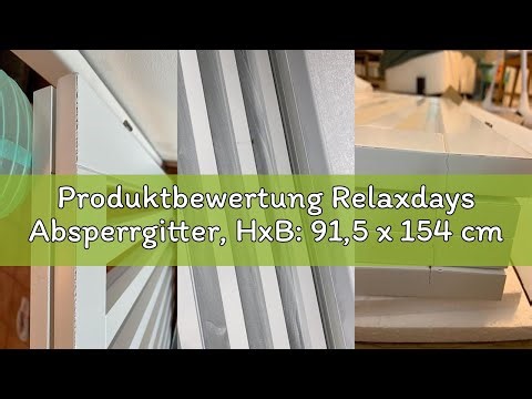 Produktbewertung Relaxdays Absperrgitter, HxB: 91,5 x 154 cm, 3 Panel, faltbar, mit Füßen, verstellb