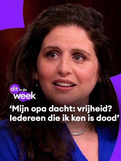 ‘Mijn opa dacht: vrijheid? Iedereen die ik ken is dood’ Zegt Ronit Palache in gesprek over de Tweede Wereldoorlog en haar familiegeschiedenis. 🟣 Meer zien? Kijk ‘Dit is de week’ (EO) op NPO Start of ga naar de link in bio. 🔗