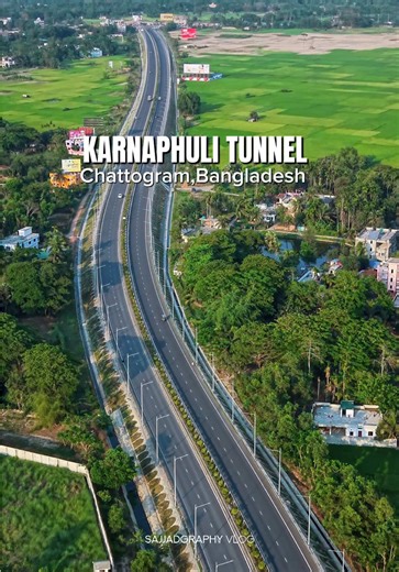 Karnaphuli Tunnel. 3.32 km underwater expressway tunnel in Chattogram, Bangladesh. #bangladesh #karnaphulitunnel #foryou #chittagong
