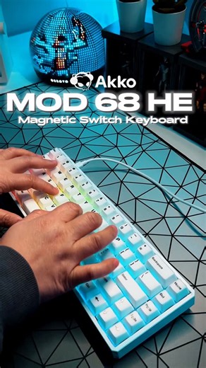 Jay ࿌ Gaming & Tech Content Creator on Instagram: "The AKKO MOD68 HE – Built for Speed & Precision ⚡ 0.005mm Rapid Trigger & Adjustable Actuation – Ultra-precise control for competitive FPS 🎮 8,000Hz Polling Rate – Instant, ultra-smooth response 🧠 ARM Cortex-M4 CPU – Fast, stable, auto-calibrated performance 🔁 Snap Key, DKS, Mod-Tap, Toggle Key – Advanced gaming key functions 💡 500Hz ARGB Lighting – Smooth, flicker-free visuals 🔋 10,000mAh Battery (Wireless) – Long-lasting power 🛠 CNC Alum