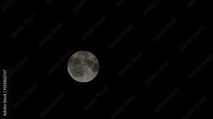 perigee, supermoon, full, moon with clouds, time lapse