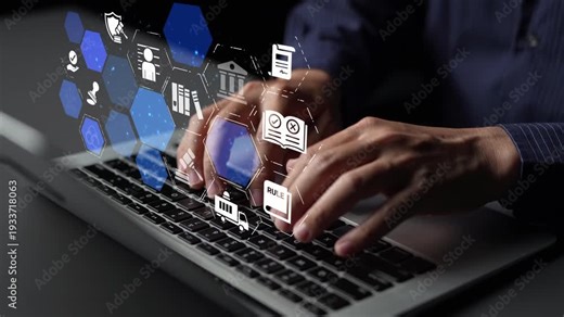 Law icons illustrate justice, court, and regulation system. Law represents fairness, law supports police, and law connects with rules, rights, and enforcement. Funnel