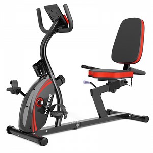 Vanswe Recumbent Exercise Bike 16 Levels Resistance Maximum Weight 380 lbs. Magnetic Recumbent Stationary Bike
