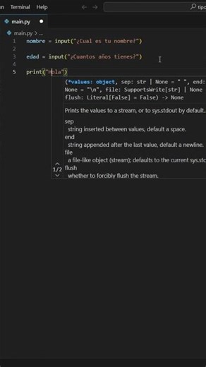 Python desde cero: input #python #aprendepython #shorts #python #aprendepython #shorts