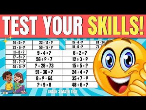 Grade 3 Math Test 🧠 | Test Your Skills with 53 Math Problems! | Safe Place