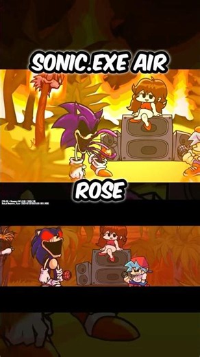 FNF VS SONIC.EXE TOO SLOW CUTSCENE (AIR VS RoSE) #fnf #fnfmod #sonicexe #animation #shorts