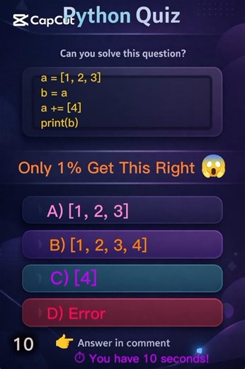 Python Quiz That 90% Get WRONG 😱 | Mutable Trap #quiz #python