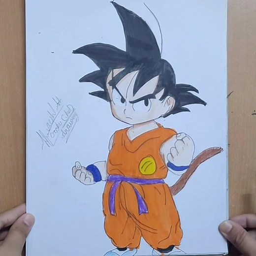 How To Draw Goku | Step By Step | Dragon Ball | HR ART STUDIO #art #drawing #sketch #anime #goku