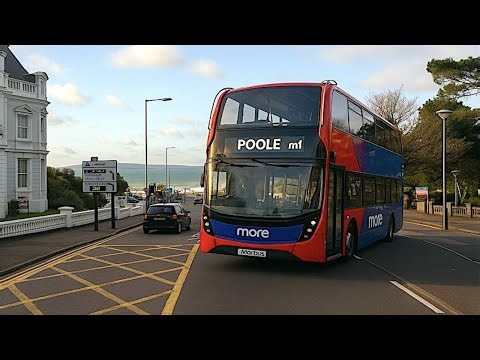 ASMR Bus Ride on Route M1 | Top Deck POV from Bournemouth Hospital to Poole (Sunny Day)