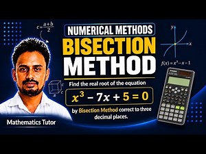 Find Real Root of x³ − 7x + 5 = 0 using Bisection Method | Correct to Three Decimal Places | VTU
