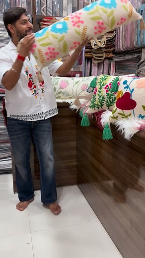 4.7K reactions · 86 shares | Book on WhatsApp 8307296663 Most Exclusive Embroidery Lumbers That Add a Lively Atmosphere to your Home Decor #lumberpillows #lumbercushions #lumbercovers #embroiderydesign #embroiderylumbers #longpillowsforsofa #moderndesign #luxurylifestyle #trendinghomedecor #sofadecoration #quirkyhome #newarrivals #tricity #mohali #chanigarh #banglore #rajpura #delhi #jaipur #amritsar #mumbaidaily | GK Handloom Hub | Facebook