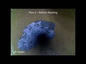 Video inspection of a pipe before and after abrasive blasting