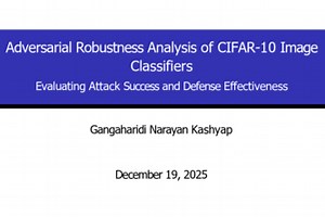 Adversarial Robustness Analysis of CIFAR10 Image Classifiers