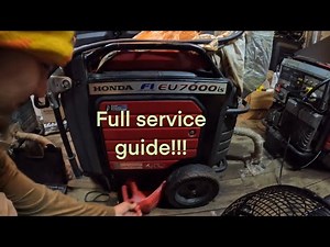 Honda eu 7000 full service guide (oil,spark plug, air filter, and fuel filter)