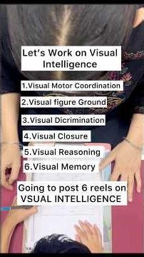 Let’s work on Visual Intelligence,Visual Motor Coordination | Better Scanning |Better Understanding