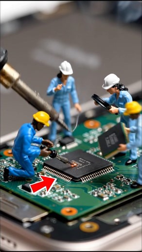 "Mobile Repairing Inside Motherboard 🔧 | Tiny People Working #mobilerepair #electronics #technology