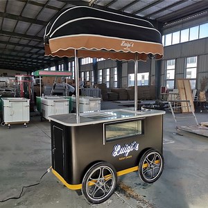 [Hot Item] Mobile Hand Push Ice Cream Cart Used Ice Cream Cart for Sale
