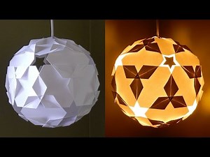 DIY paper lantern (star ball) - learn how to make a puzzle IQ light - EzyCraft