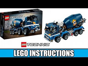 LEGO Instructions: How to Build LEGO Concrete Mixer Truck - 42112 (LEGO TECHNIC)