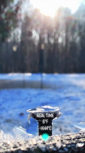 Mesmerizing Frozen Bubble Snow Crystal Formation