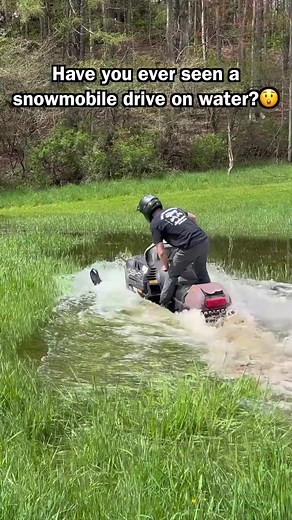 Snowmobile Water Skips Entire Pond & sinks😳 | Liam Reid