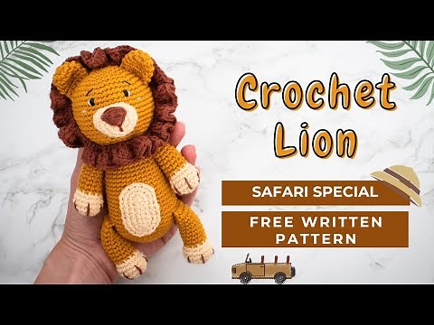 Amigurumi Lion | Crochet Free Pattern - Safari Animals crochet