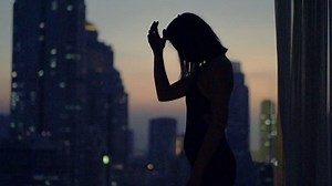 Sad Desperate Woman Walking By Window Stock Footage Video (100% Royalty-free) 25154054 | Shutterstock